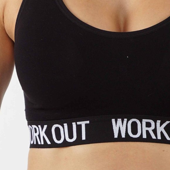 Sports Bra Cotton/Nylon Blend Yoga Bra - Picture 2 of 3